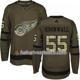 Miesten NHL Detroit Red Wings Pelipaita Niklas Kronwall 55 Adidas 2017-2018 Camo Vihreä Authentic